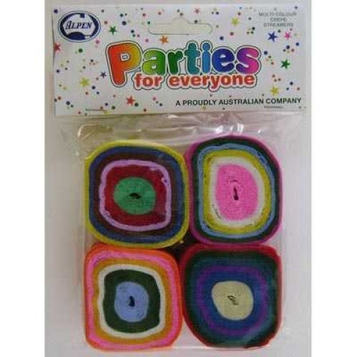 Crepe Streamer 4pk - Multicolour