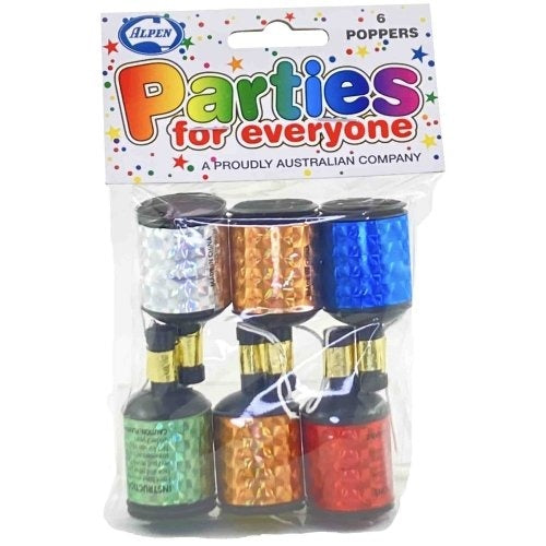 Pull String Party Poppers 6pk