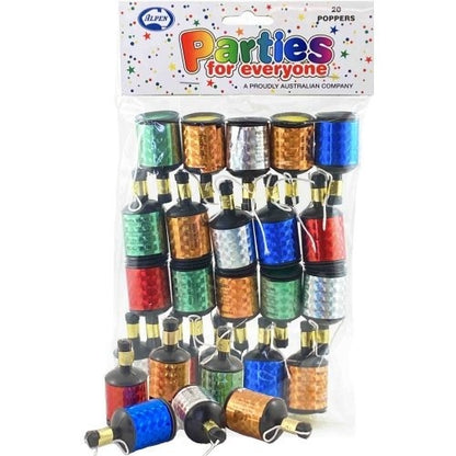 Pull String Party Poppers 20pk