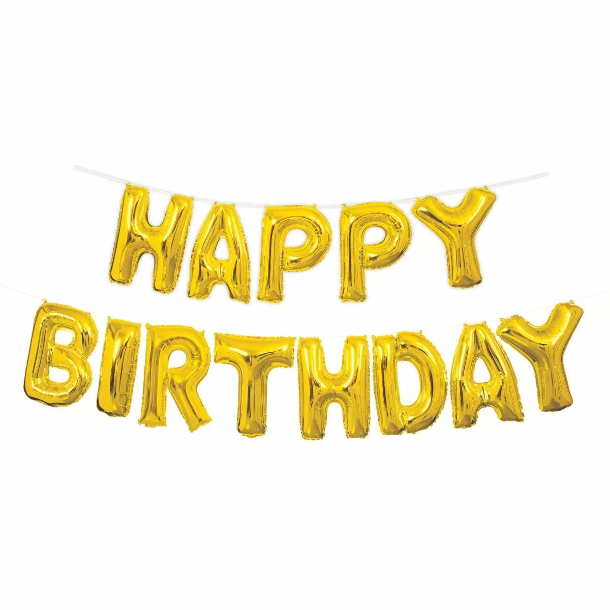 Happy Birthday Foil Balloon Set - Gold image 0
