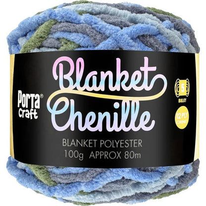 Chenille Blanket Yarn 100g 80m Multi Dolphin