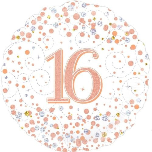 Foil Balloon 45cm Sparkling Fizz Rose Gold #16