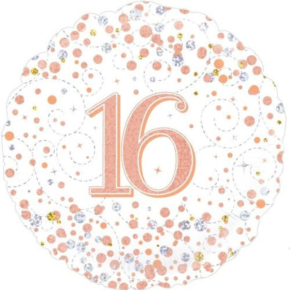 Foil Balloon 45cm Sparkling Fizz Rose Gold #16