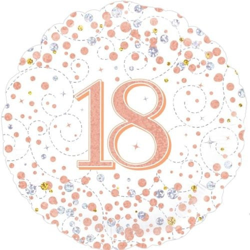 Foil Balloon.45cm Sparkling Fizz Rose Gold #18