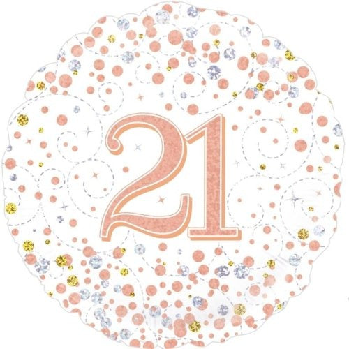 Foil Balloon 45cm Sparkling Fizz Rose Gold #21