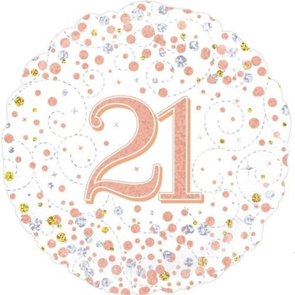 Foil Balloon 45cm Sparkling Fizz Rose Gold #21