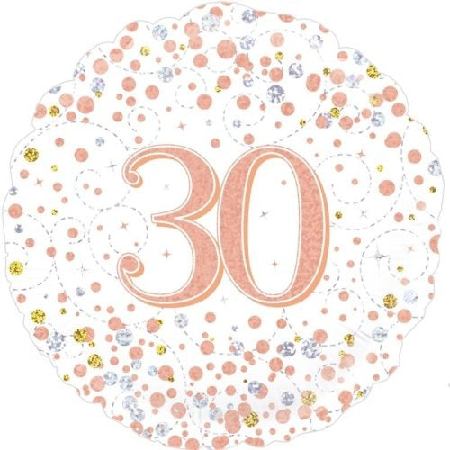 Foil Balloon 45cm Sparkling Fizz Rose Gold #30