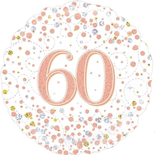 Foil Balloon 45cm Sparkling Fizz Rose Gold #60