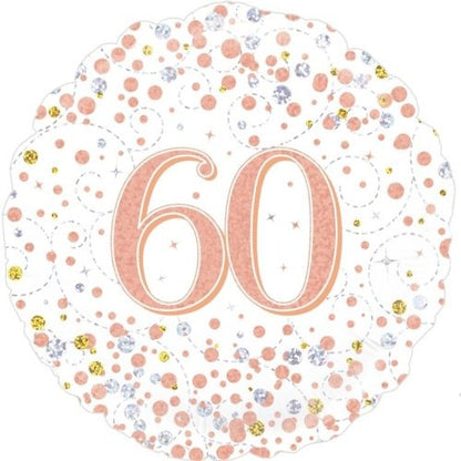 Foil Balloon 45cm Sparkling Fizz Rose Gold #60