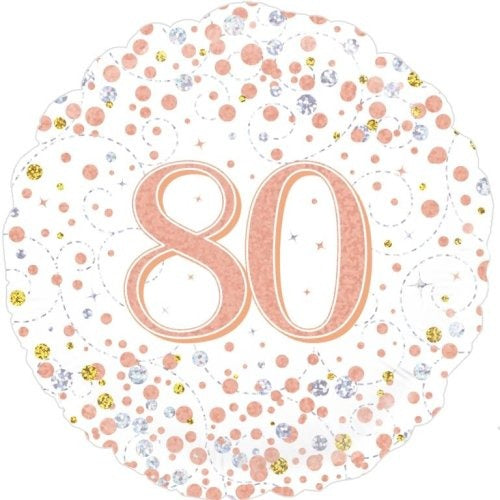 Foil Balloon 45cm Sparkling Fizz Rose Gold #80