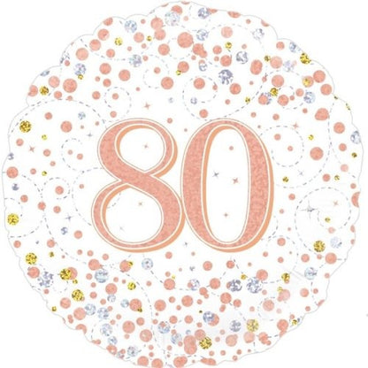 Foil Balloon 45cm Sparkling Fizz Rose Gold #80