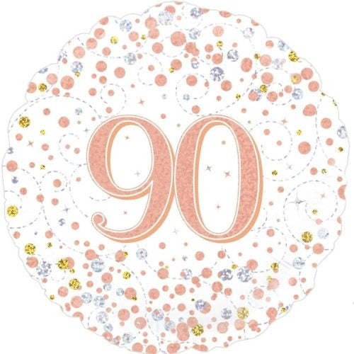 Foil Balloon 45cm Sparkling Fizz Rose Gold #90
