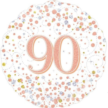Foil Balloon 45cm Sparkling Fizz Rose Gold #90