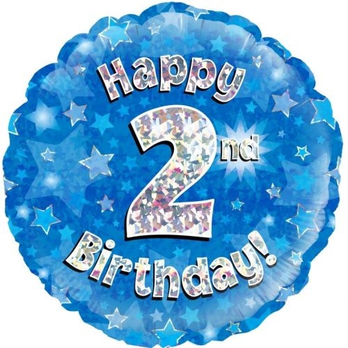 Foil Balloon 45cm Pink Holo Happy Birthday #1