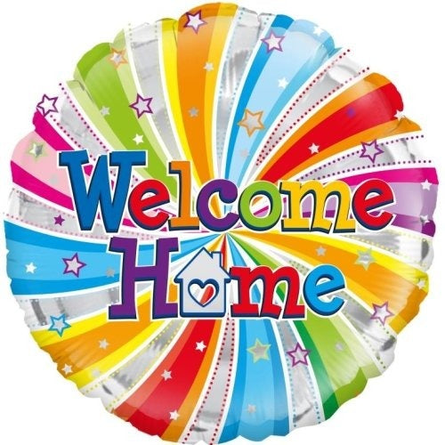 18" Foil Balloon - WELCOME HOME SWIRL