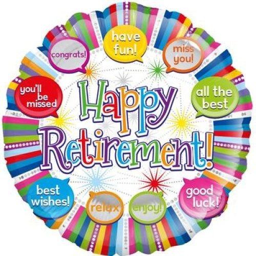 18" Foil Balloon - HAPPY RETIREMENT