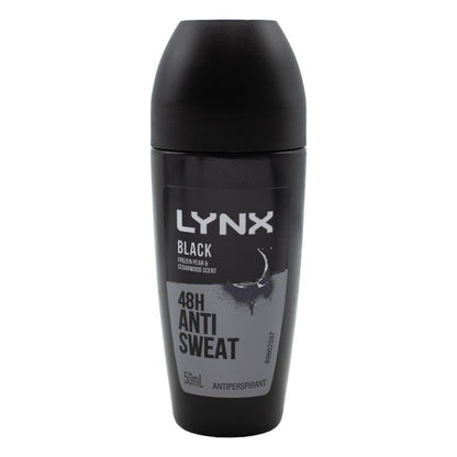 LYNX 50mL ANTIPERSPIRANT ROLL ON BLACK FROZEN PEAR & CEDARWOOD SCENT 48HR