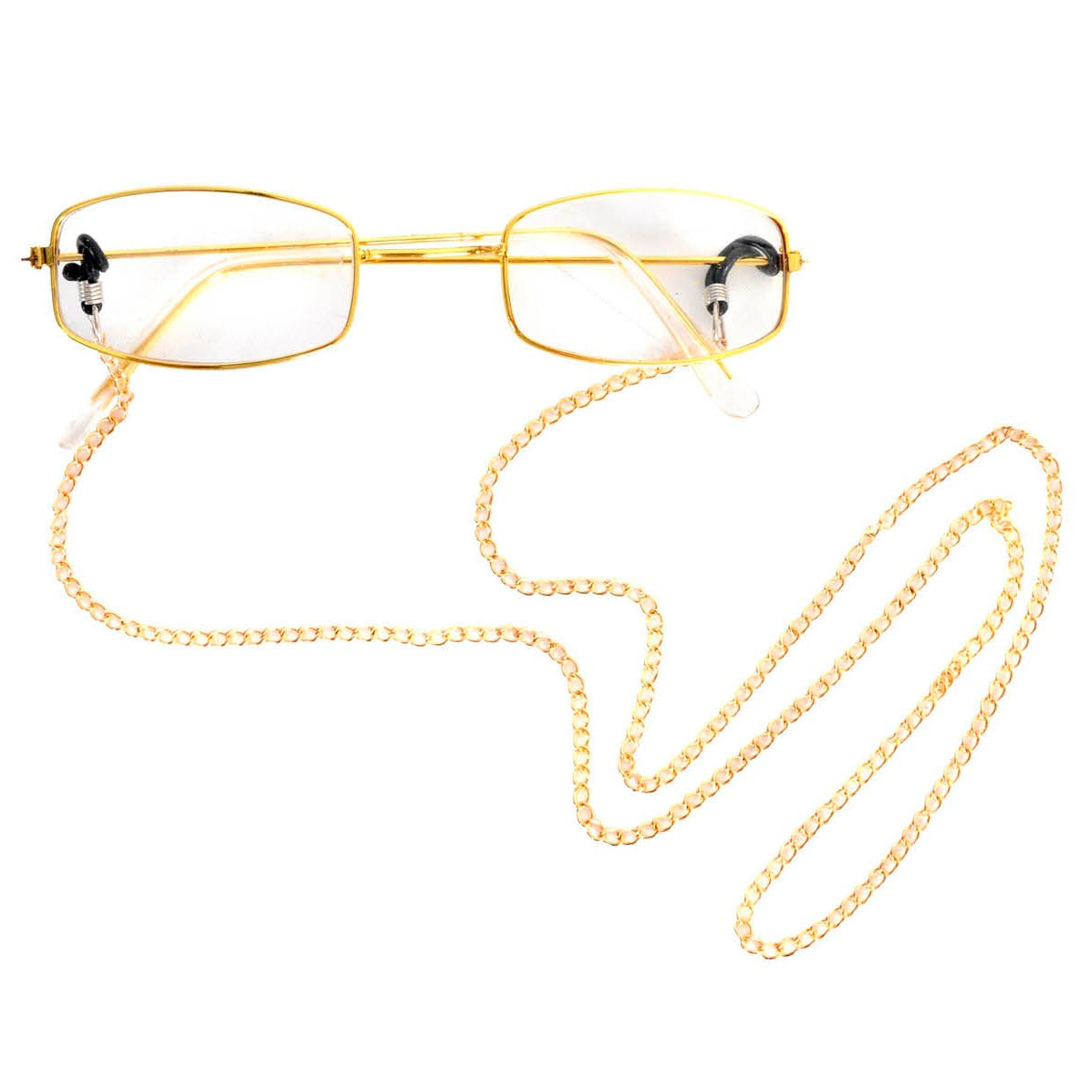 Gold Rim Grandma Glasses with Gold Chain