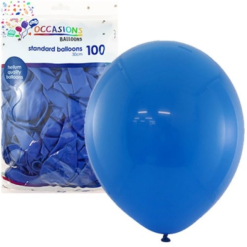 Standard 30cm Latex Balloons 100pk - Royal Blue image 0
