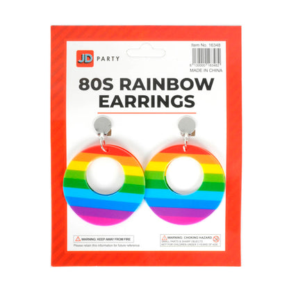 Neon 80s Earrings (Rainbow) image 0