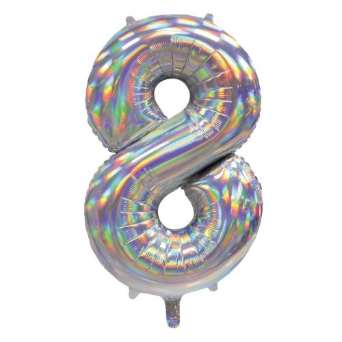 34" Decrotex Foil Balloon - Irid.Silver #8
