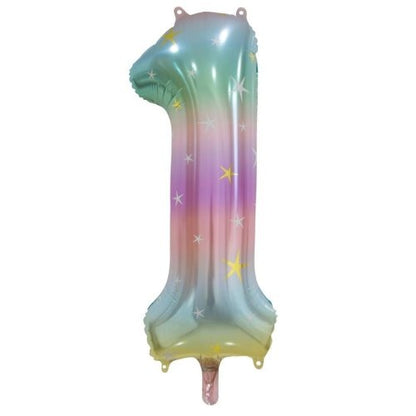 34" Decrotex Foil Balloon - Pastel Rainbow #1