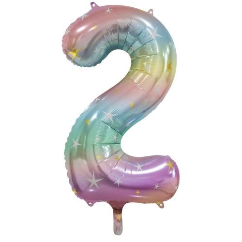 34" Decrotex Foil Balloon - Pastel Rainbow #2