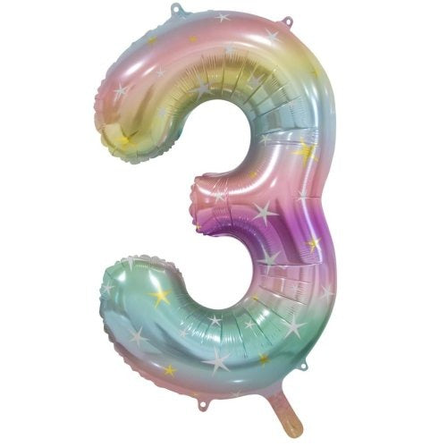34" Decrotex Foil Balloon - Pastel Rainbow #3