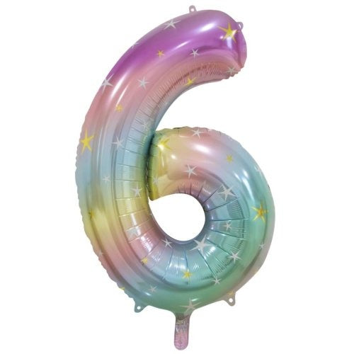 34" Decrotex Foil Balloon - Pastel Rainbow #6
