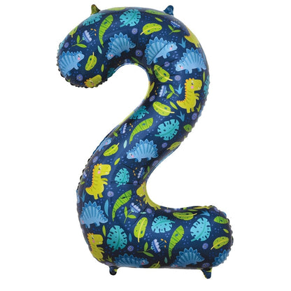 34" NUMERAL FOIL BALLOON  - DINO #2