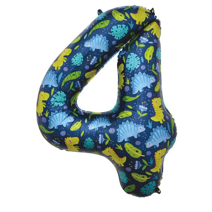 34" NUMERAL FOIL BALLOON  - DINO #4