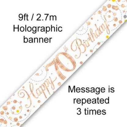 Sparkling Fizz Rose Gold Banner 2.7m #70 image 0