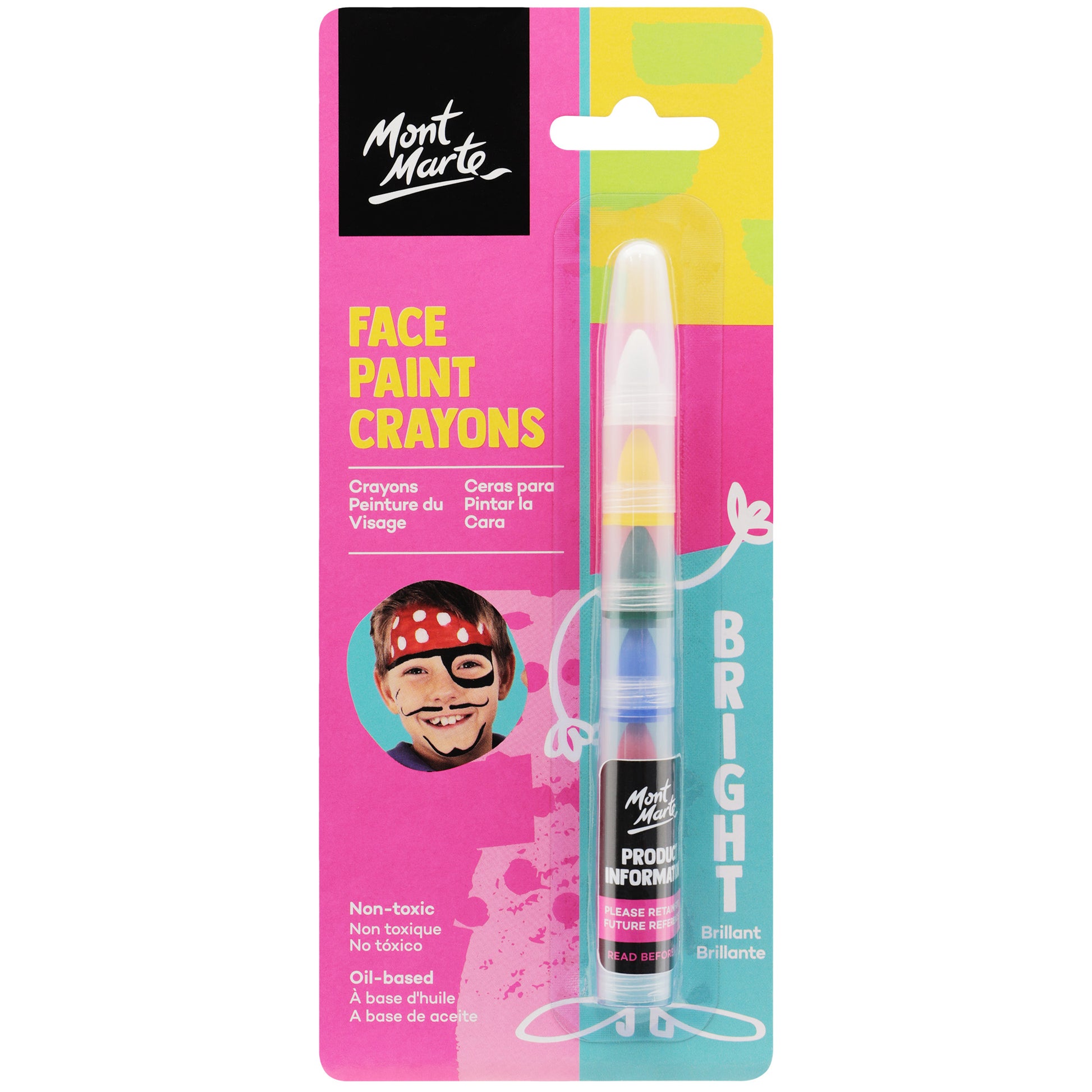 Kids Face Painting Nail Crayons - Bright image 0