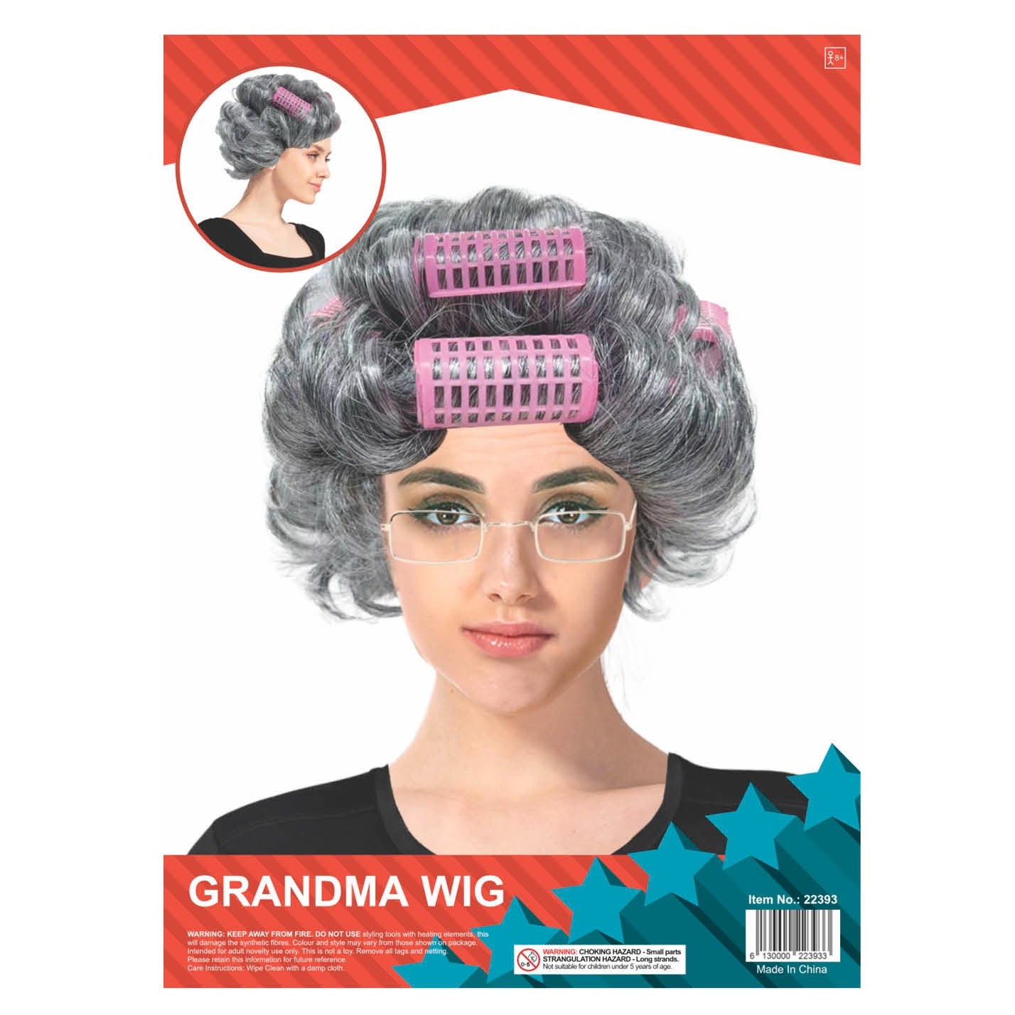 Grandma Wig with Curlers