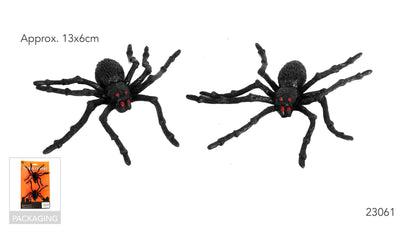 Plastic Spider 2pk (13x6cm)