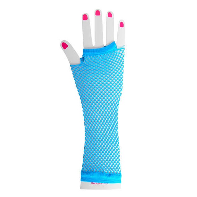 Fishnet Glove (Long) (Blue) image 0
