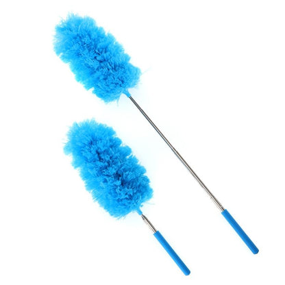 Microfibre Duster with Telescopic Extandable Handle -  Head (18cm x 8cm) - Handle (34cm - 81cm) - Blue
