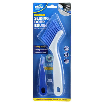 Sliding Door Brush With Scaper - 2pc