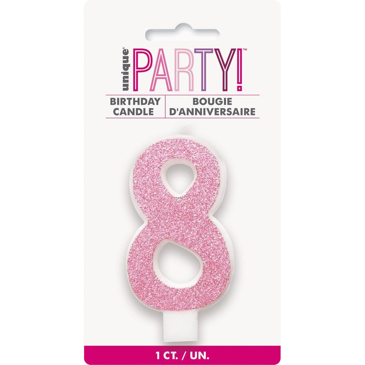 NUMERAL CANDLE 8 - PINK image 0