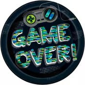 8 BIRTHDAY GAMER 9" PAPER PLATES image 0