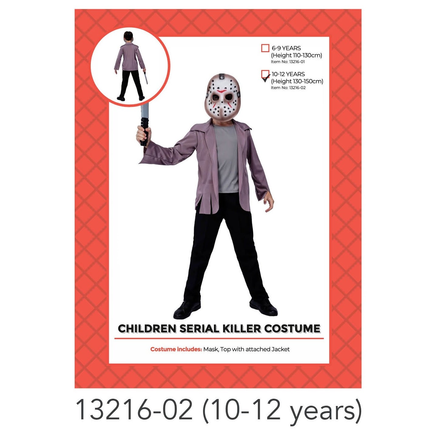 Children Killer Boy Costume (10-12years) image 0