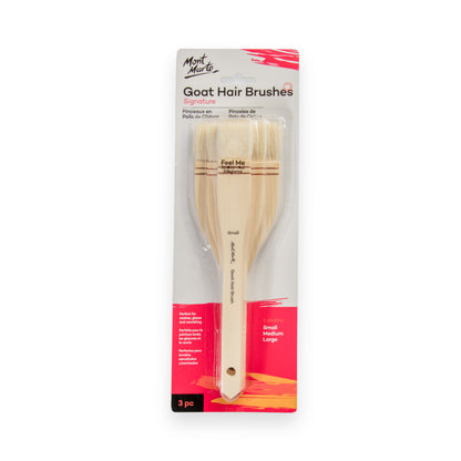 Goat Hair Brush Set 3pc image 0