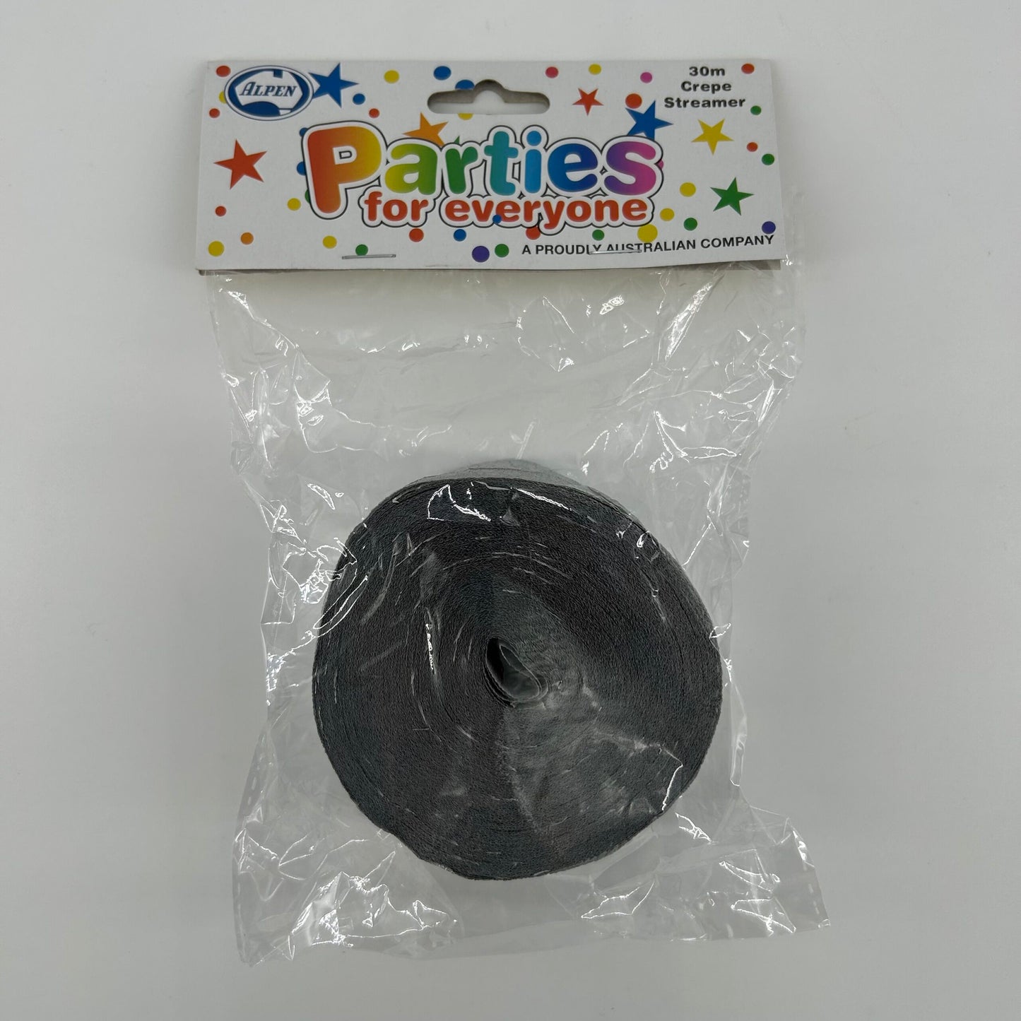 Paper Crepe Streamer 30m SHIMMER SILVER image 0