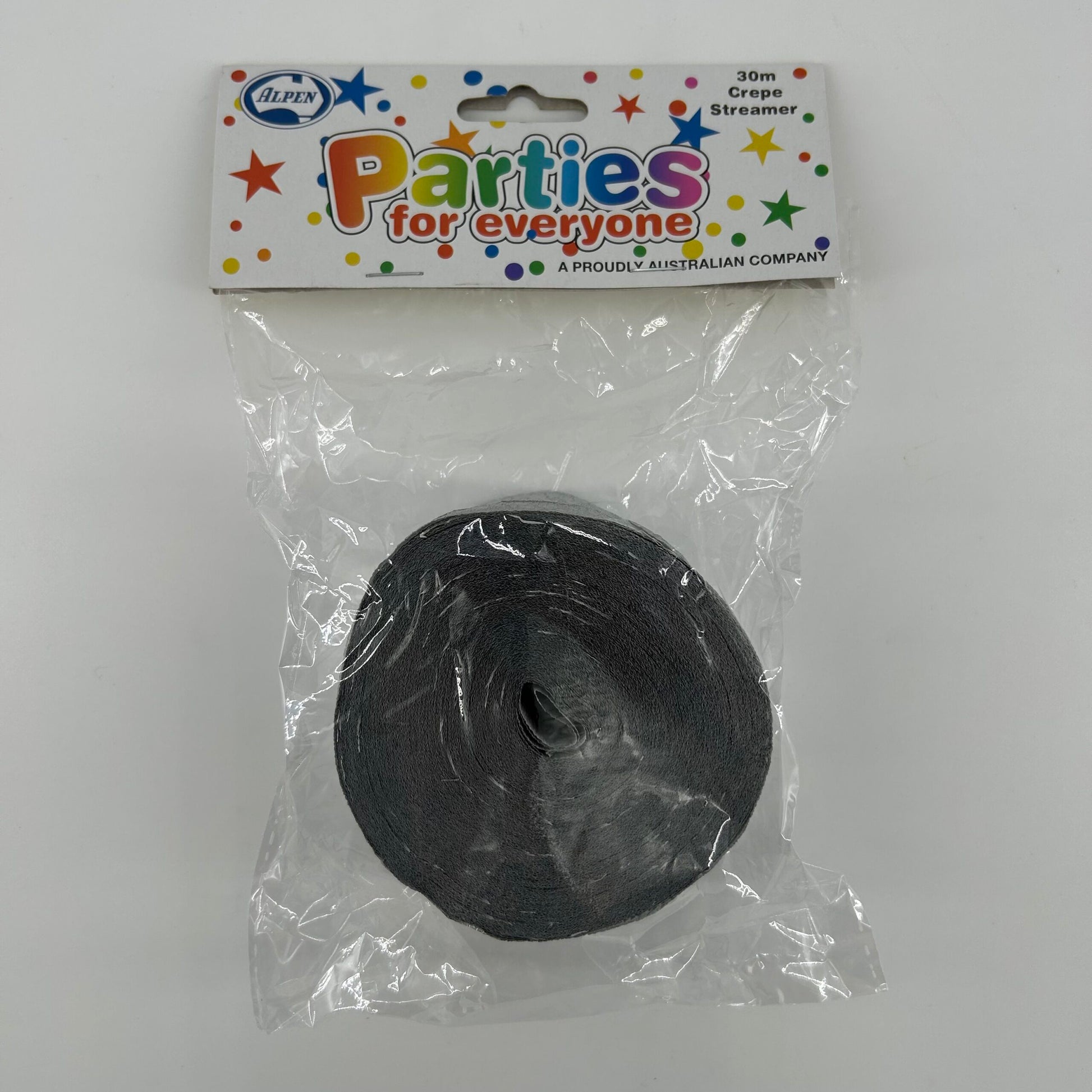 Paper Crepe Streamer 30m SHIMMER SILVER image 0