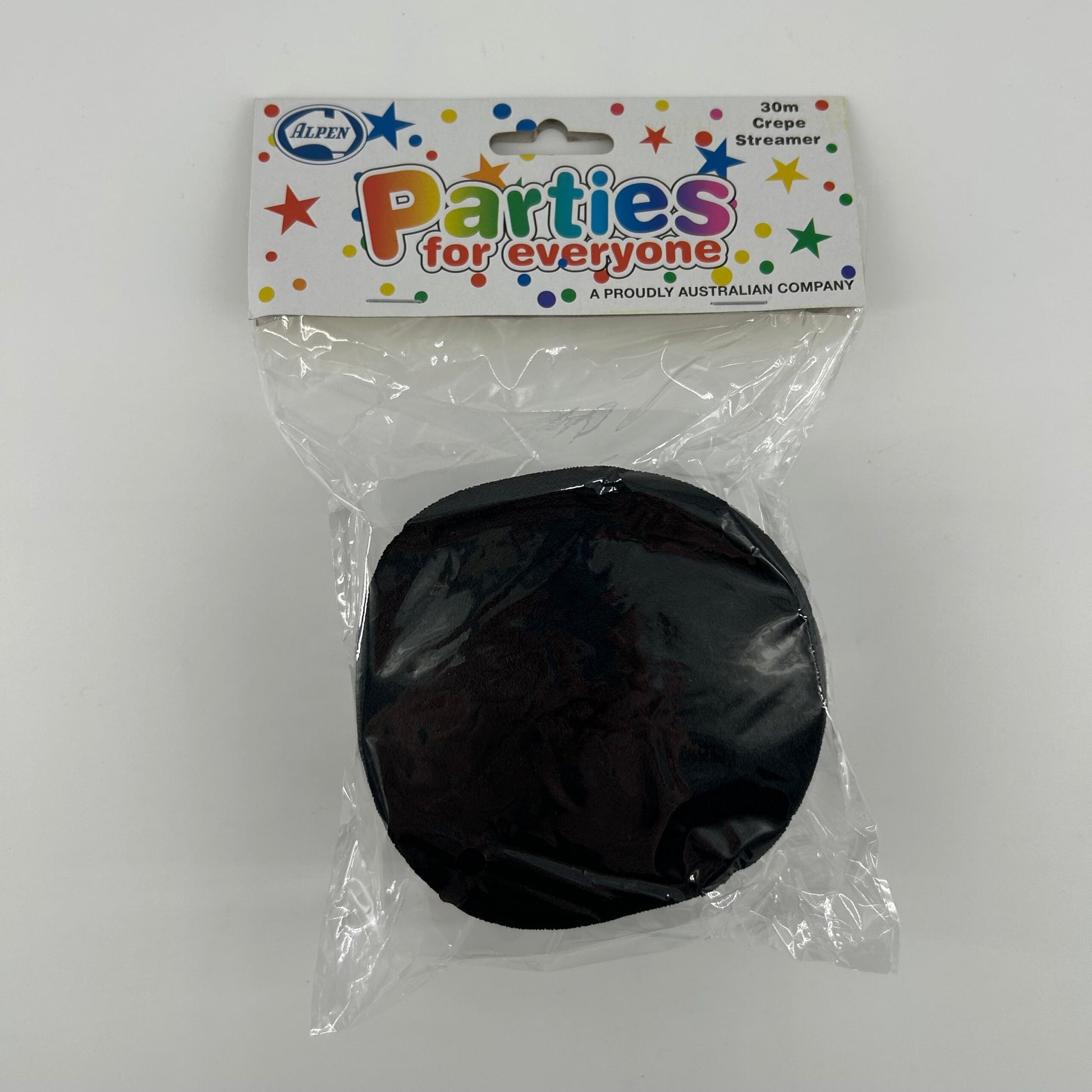 Paper Crepe Streamer 30m BLACK image 0