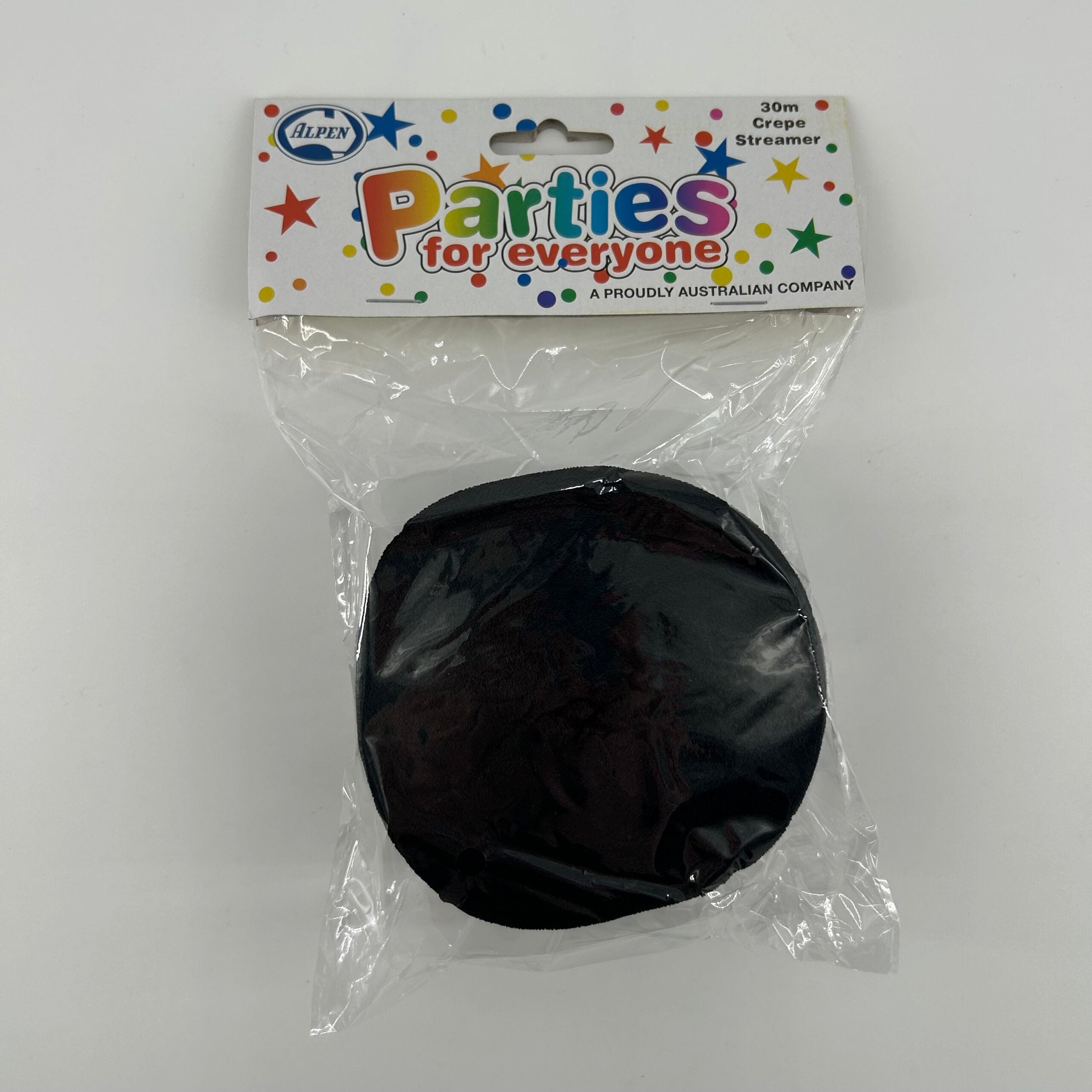 Paper Crepe Streamer 30m BLACK image 0