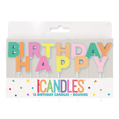 Happy Birthday Letter Candle Set
