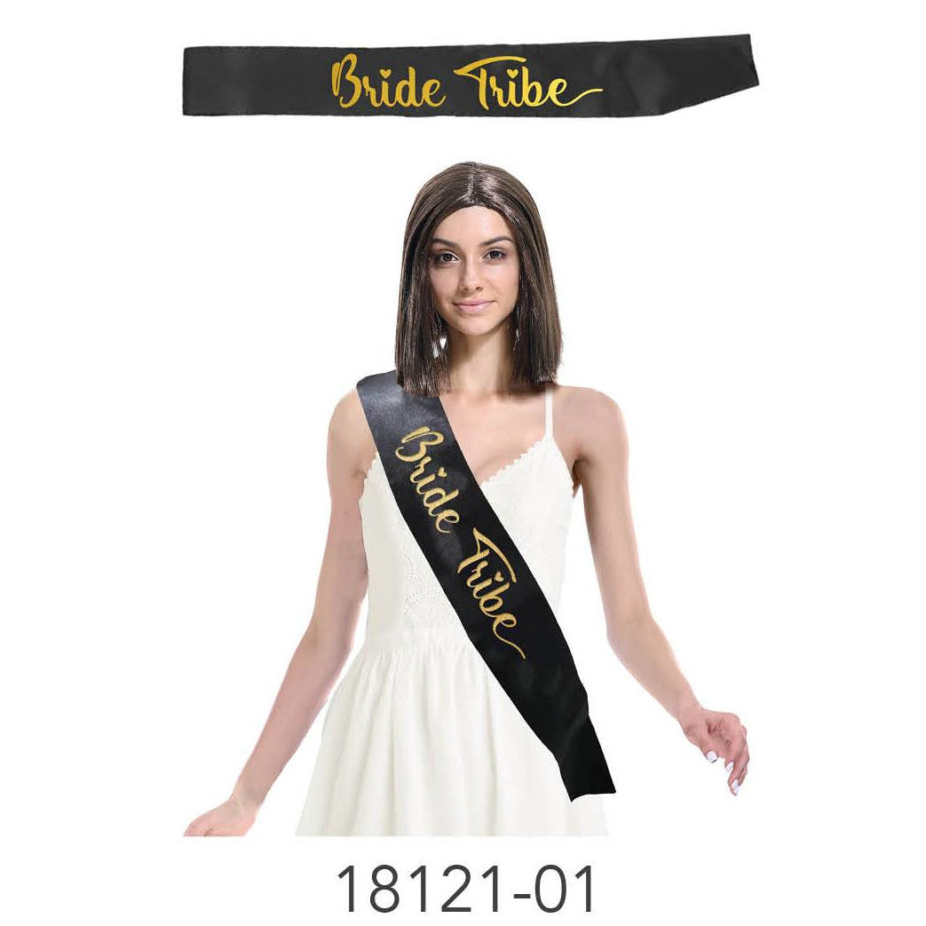 Party Sash (Bride Tribe) (Black) image 0
