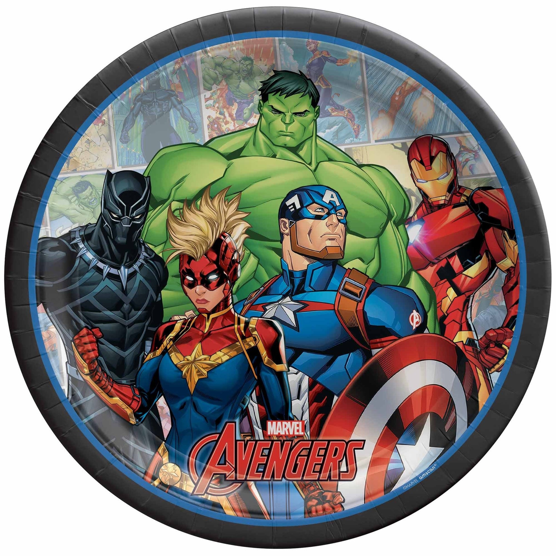 8 Marvel Powers Unite 9in/23cm Paper Plates image 0