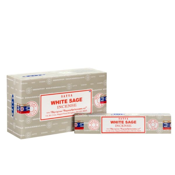 Satya White Sage Perfumed Agarbatti 15g image 0